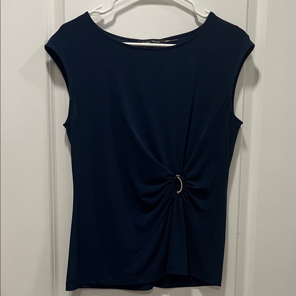 Ivanka Trump Navy Blue Blouse